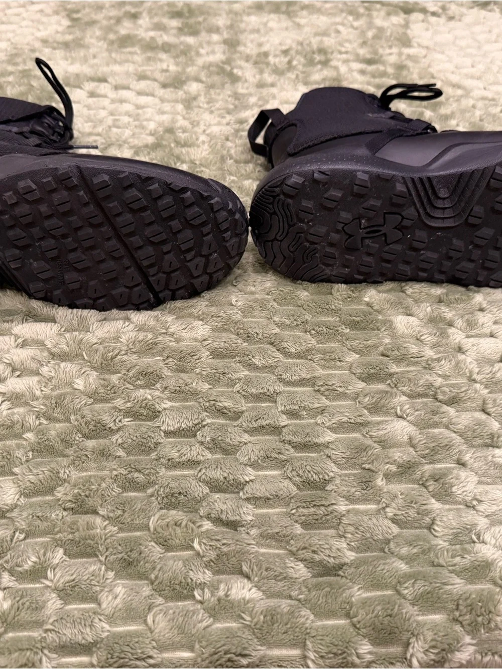 Under Armour Men's Black Tactical Lace-Up Boots - Mesh & Leather